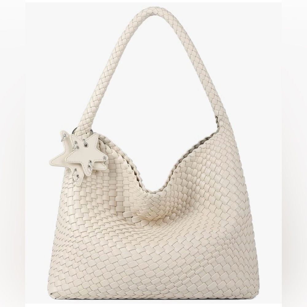 BEIGE CREAM WOVEN BAG